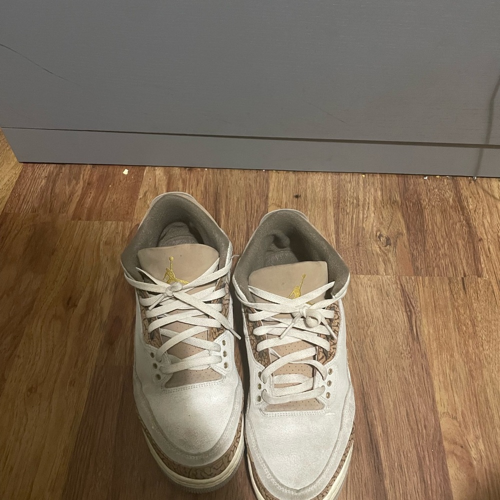 Air Jordan Sneakers in White and Tan